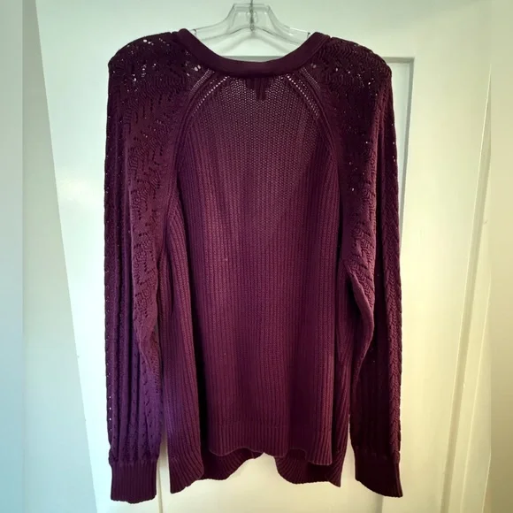 Torrid - Pointelle Cardigan Balloon Sleeve Sweater - Women’s size 3 - Picture 7 of 8